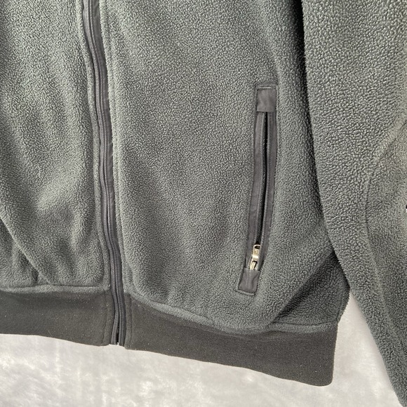 Polo Ralph Lauren Jacket men's Large Fleece Full Zip Packable Hood Bomber Black - Picture 8 of 16